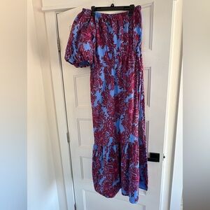 Lilly Pulitzer Zelalynn One-Shoulder Maxi Dress in Abaco
Blue - Size 14